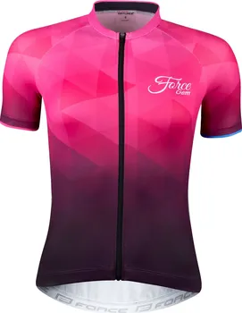 cyklistický dres Force Gem W s krátkým rukávem růžový