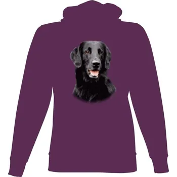 Dámská mikina Dámská mikina s kapucí s potiskem Flat Coated Retriever dámské