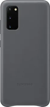 Pouzdro na mobilní telefon Samsung Leather Cover pro Galaxy S20 šedé