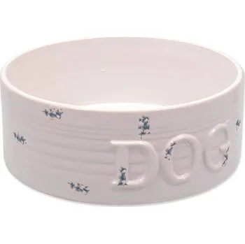 Miska pro psa PLAČEK Miska DOG FANTASY keramická bílá modré body 20,5 cm (1,6l)