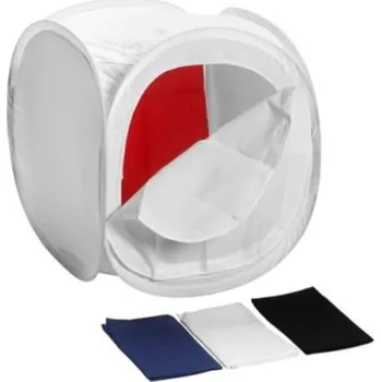 Softbox Quantuum světelný difuzní stan 50x50cm + 4 pozadí