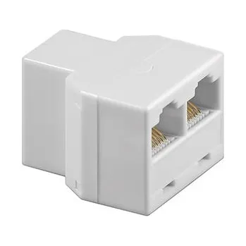Síťový konektor goobay Rozdvojka RJ45 8P8C (3xF), bílá (93056) - 12.92.1486