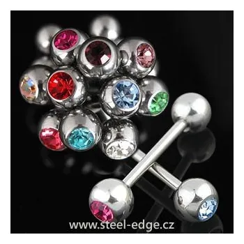 Piercing Steel Edge Piercing do jazyku SEHBJBS03 Barva: Oranžová