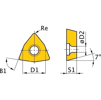 Příslušenstí k soustruhu OPTIMUM 3441753 Břitové destičky W/80°, 5 ks