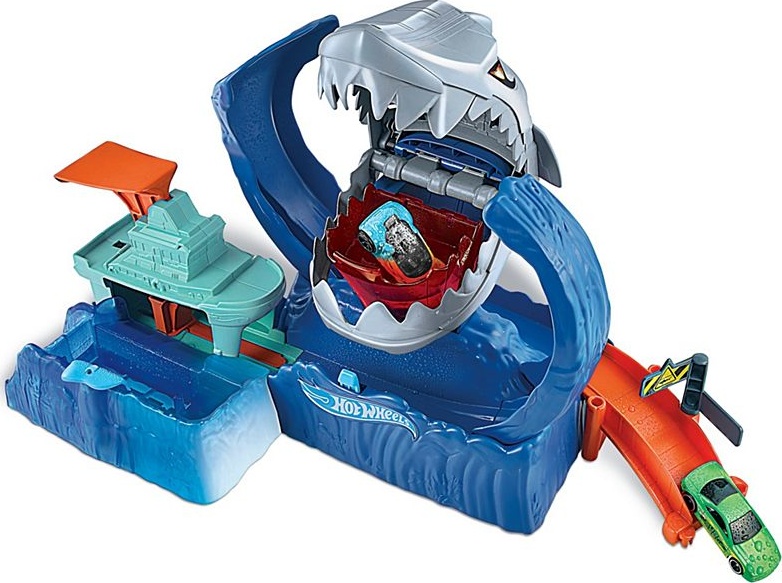 foto Příslušenství k autodráze Hot Wheels City Color Shifters Robo Shark Frenzy