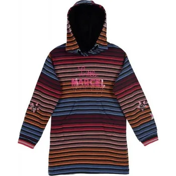 Dívčí šaty Little Marcel dívčí barevné pruhované šaty s kapucí Velikost: 146/152