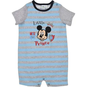 Kojenecký overall Mickey Mouse šedý letní overal s pruhy Velikost: 74