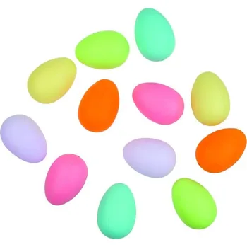 Velikonoční dekorace Anděl Přerov Vajíčka barevná plastová 6 cm bez šňůrky 12 ks