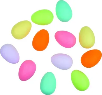 Velikonoční dekorace Anděl Přerov Vajíčka barevná plastová 6 cm bez šňůrky 12 ks 