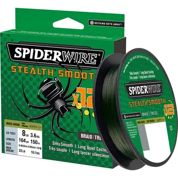 Spiderwire Pletená šňůra Stealth Smooth x12 0,07mm 6kg/1m Moss Green - Nutné dokoupit cívku kód: 12025