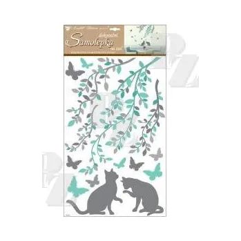 Bytová dekorace Pokojová dekorace kočky a motýli 10237 60x32cm, Anděl Přerov