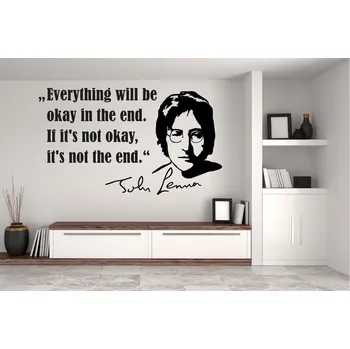 Samolepící dekorace Lepy.cz Samolepka na zeď Everything will be okay Velikost (šířka x výška): 60x35cm, Barevná varianta: Mátová zelená