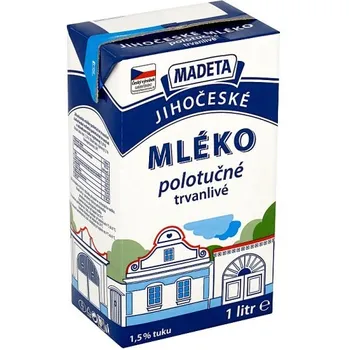 Mléko Madeta Jihočeské mléko polotučné trvanlivé 1 l
