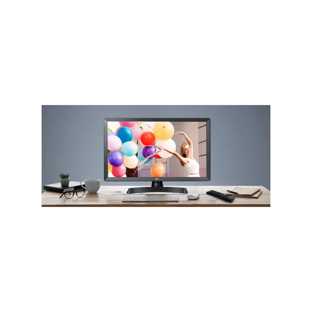 monitor LG 24TL510V černý na stole