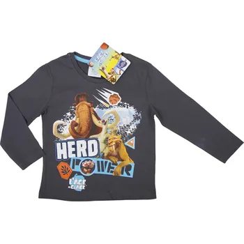 Chlapecké tričko Doba ledová chlapecké šedé tričko s potiskem Velikost: 98