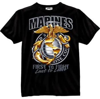 ROTHCO Triko USMC MARINES GLOBE & ANCHOR ČERNÉ velikost: S