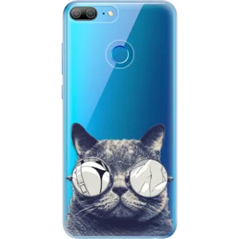 Pouzdro na mobilní telefon Silikonové pouzdro iSaprio - Honor 9 Lite - Crazy Cat 01 (Odolný silikonový kryt, obal, pouzdro iSaprio - Honor 9 Lite - Crazy Cat 01 - skvělá ochrana a pružnost, stylový UV potisk, lehkost, tiskne se v České republice)