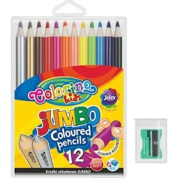 Výtvárné potřeby Colorino Jumbo pastelky 12barev 180mm+ořezávátko
