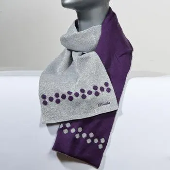 Šála Brekka - Silver Scarf - VIO