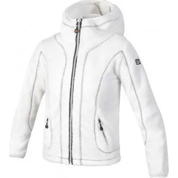 Dívčí mikina Brekka - PELUCHE HOODED GIRL - WHT