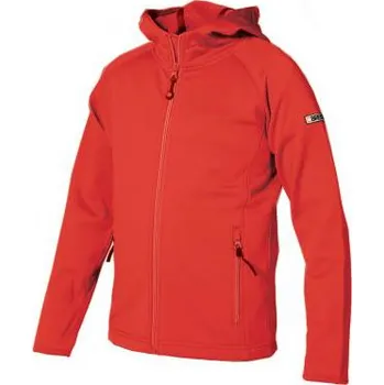Pánská softshellová bunda Brekka - FLEECE STRETCH HOODED BOY RED