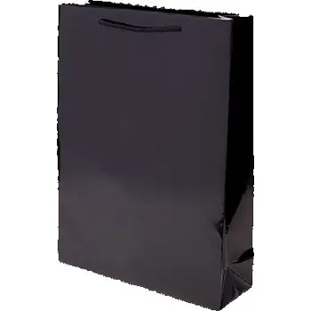 Papírová taška 170x70x250mm - Laminovaná Barva: černá