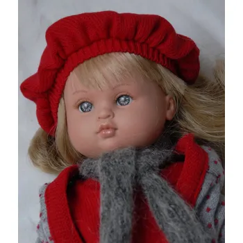 Panenka Nani v puntíkovém kabátku od firmy Lamagik ze Španělska (španělská panenka - 42 cm)