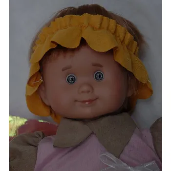 Panenka Skřítek - Oranžová čelenka od firmy Lamagik ze Španělska (španělský šklebík - 28 cm)