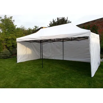 Zahradní stan Nůžkový stan 6x3m DELUXE smetanový se 4 dělenými boky