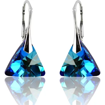 Náušnice Lafira stříbrné náušnice Triangle Blue 1128