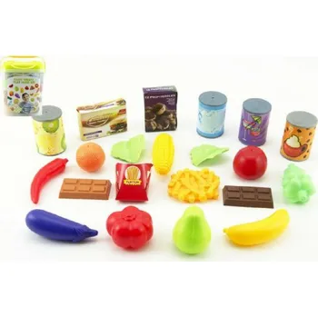 Hra na obchod Ovoce a zelenina + doplňky plast 60ks v plastovém boxu