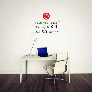 Samolepící dekorace Vypněte a zapněte - samolepka na zeď