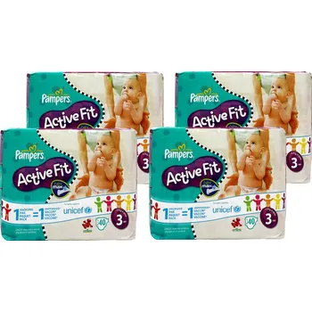 jednorázová plena Pampers Active Fit 3 Midi (4-9kg) 4-Pack 160ks