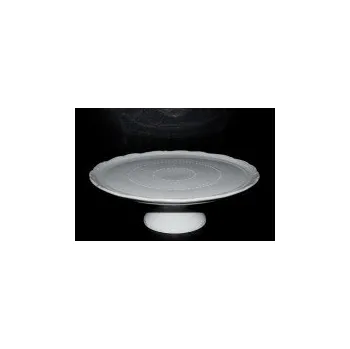 Talíř Moritz Zdekauer Talíř dortový na noze Ofelie bílý 30cm