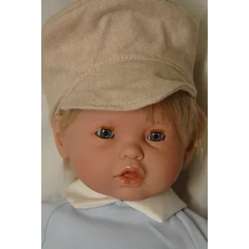 Panenka Moflete - chlapeček s vysokou čepicí od firmy Lamagik ze Španělska (španělská panenka moflete - 45 cm)