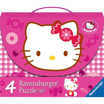 Puzzle Ravensburger Hello Kitty v kufříku - 4 obrázky