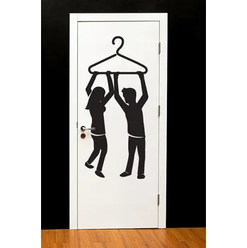 Samolepící dekorace Šatna - samolepka na dveře