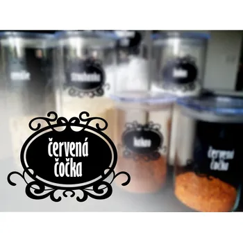 Samolepící dekorace Červená čočka - vinylová samolepka