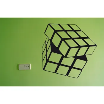 Samolepící dekorace Rubikova kostka - samolepka na zeď