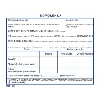 dovolenka A6 č.213, 100 listů