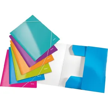 Archivační box odkládací mapa 253 s gumičkou Leitz WOW - bílá