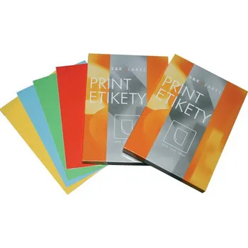 Samolepící etiketa etikety barevné 210x297 mm, 100 ks žlutá