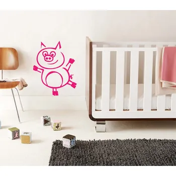 Samolepící dekorace Prasátko - samolepka na zeď