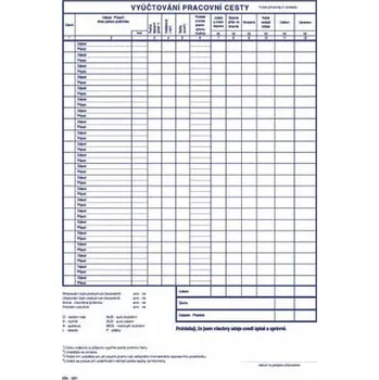 Kancelářské potřeby cestovní příkaz A4 č.501, 100 listů