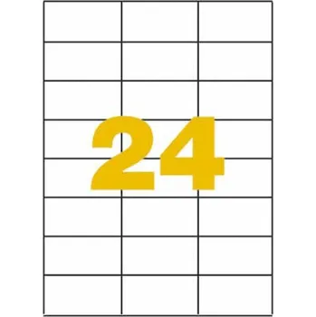 Kancelář etikety polyesterové 64,6x33,8 mm bílé, 480 ks