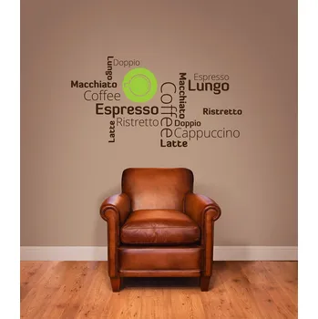 Samolepící dekorace Coffee mix - samolepka na zeď