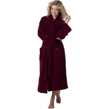 Dámské noční prádlo Vestis Tampa župan se šálovým límcem vínový