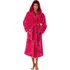 Dámský župan Vestis Lilly extra malinový dlouhý s kapucí, S