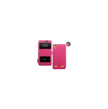 Pouzdro na mobilní telefon Pudini S-View Pouzdro PINK růžová barva pro Lenovo A6000 / A6010 (EU Blister)