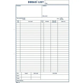 dodací listy A4 NCR č.13, 100 listů